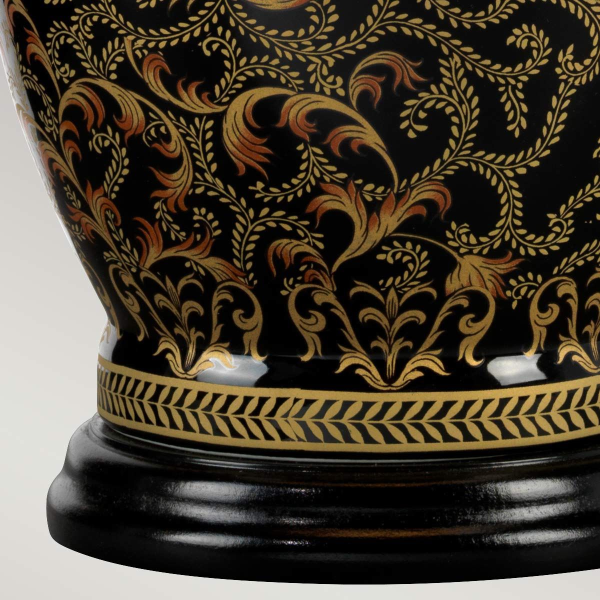 Elstead Morris Single Large Table Lamp - Gold & Black