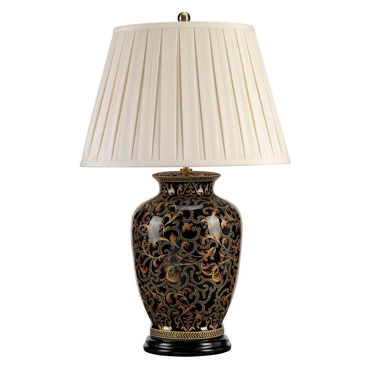 Elstead Morris Single Large Table Lamp - Gold & Black