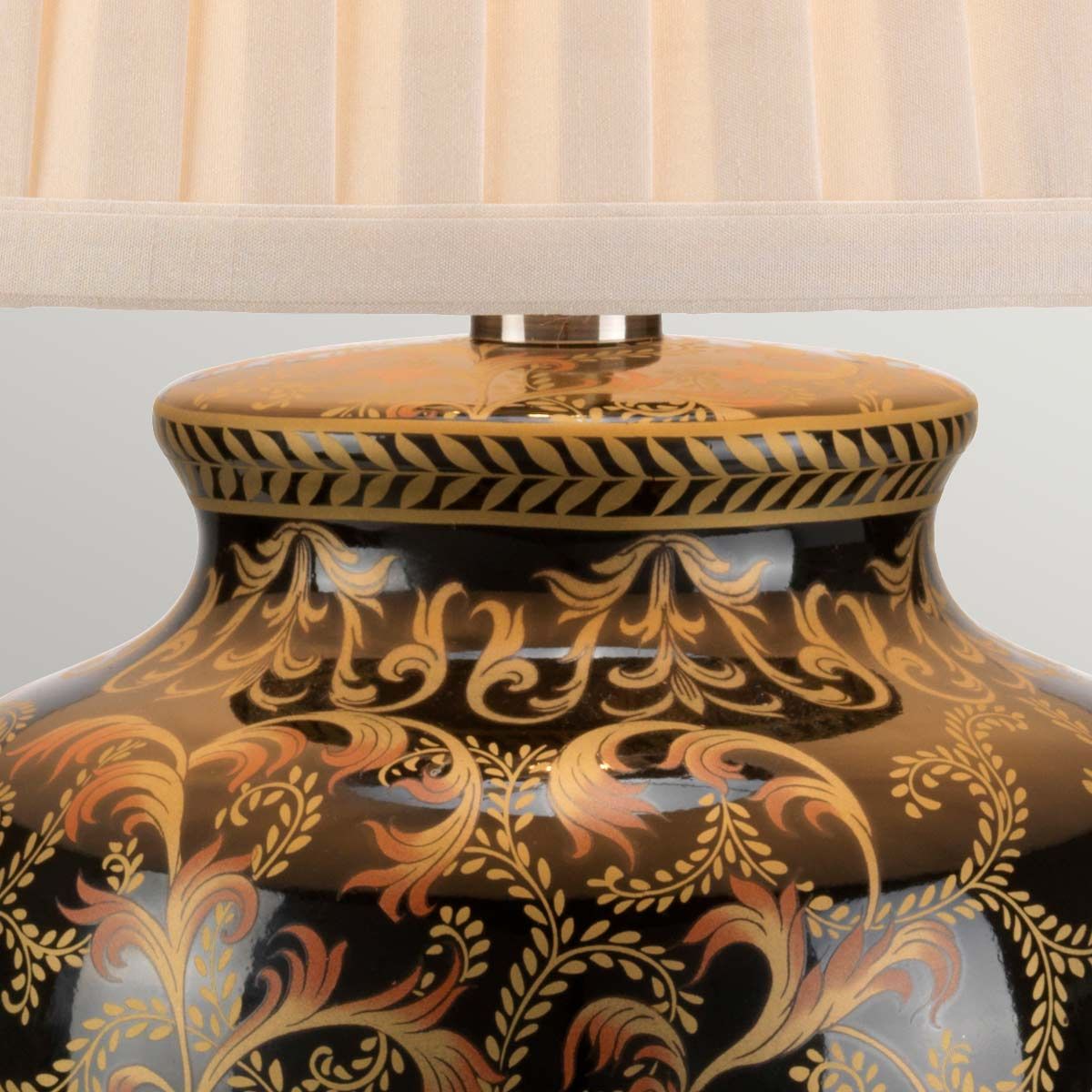 Elstead Morris Single Small Table Lamp - Gold & Black