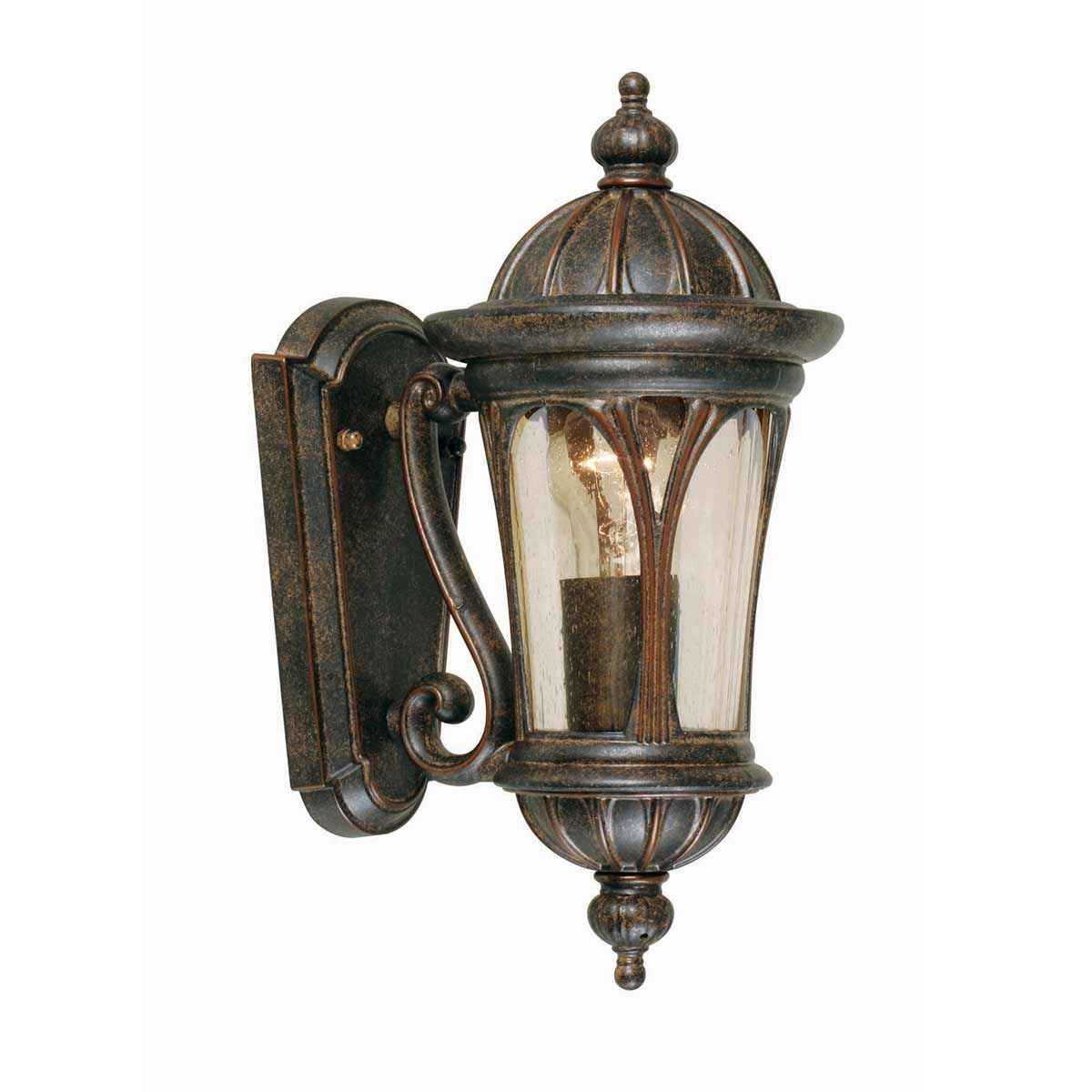 Elstead New England Single Small Wall Lantern - Weathered Bronze