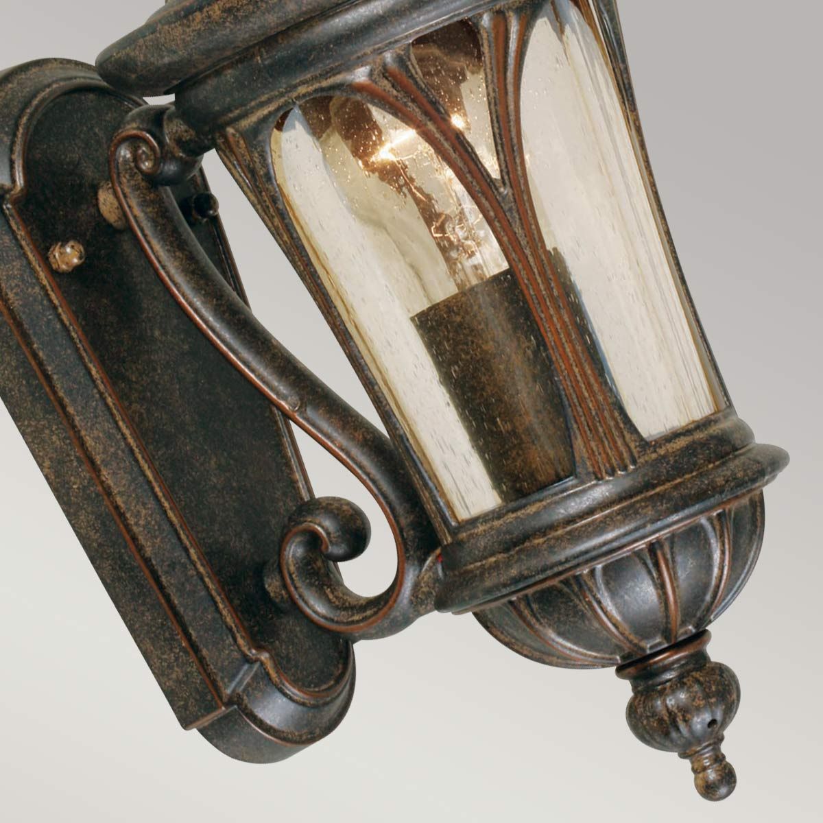 Elstead New England Single Small Wall Lantern - Weathered Bronze