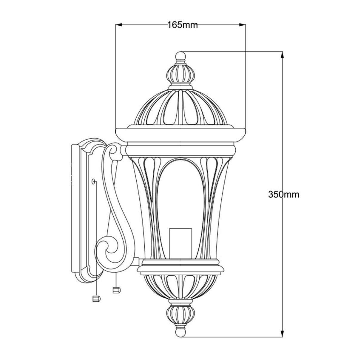 Elstead New England Single Small Wall Lantern - Weathered Bronze