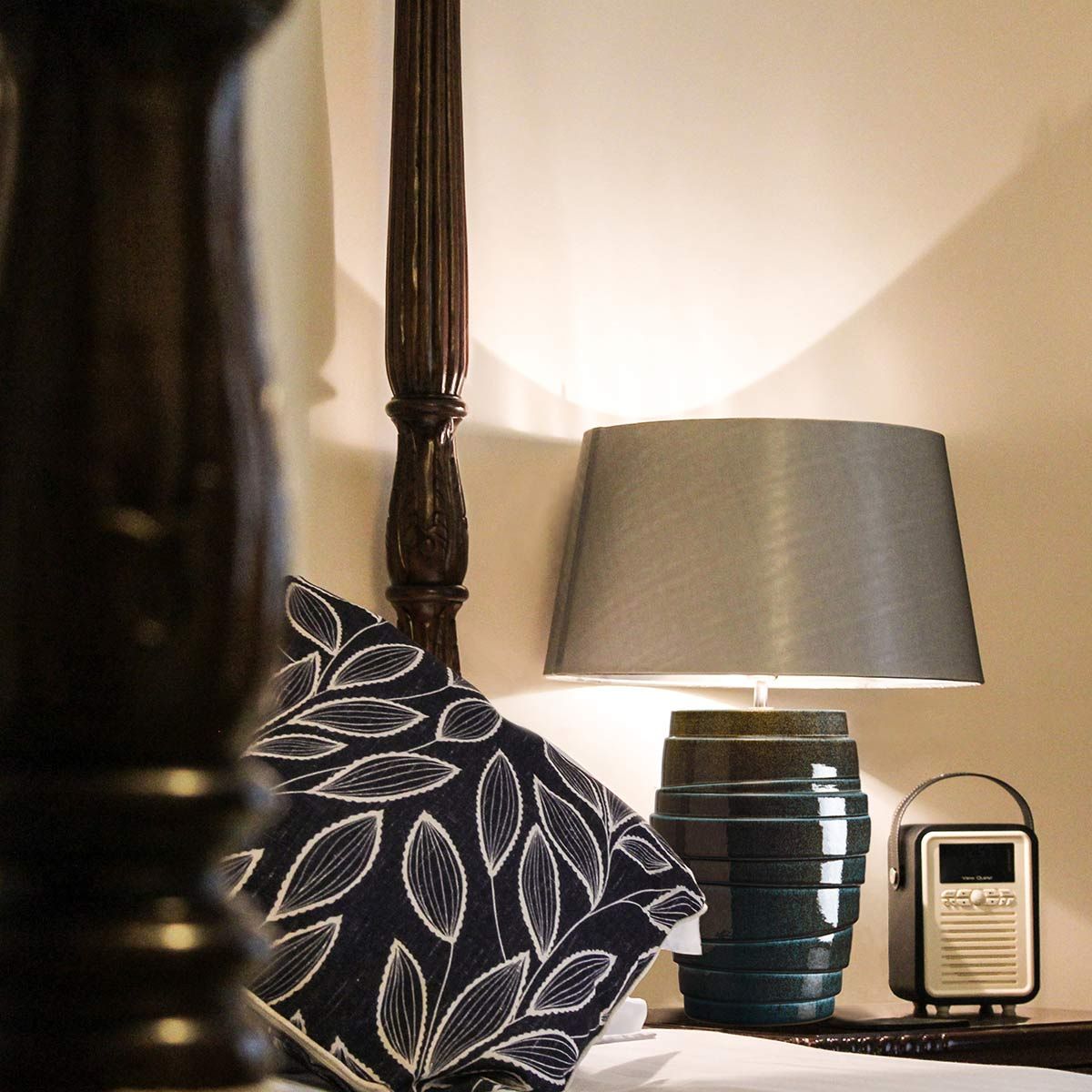 Elstead Neptune Single Table Lamp - Blue Glaze