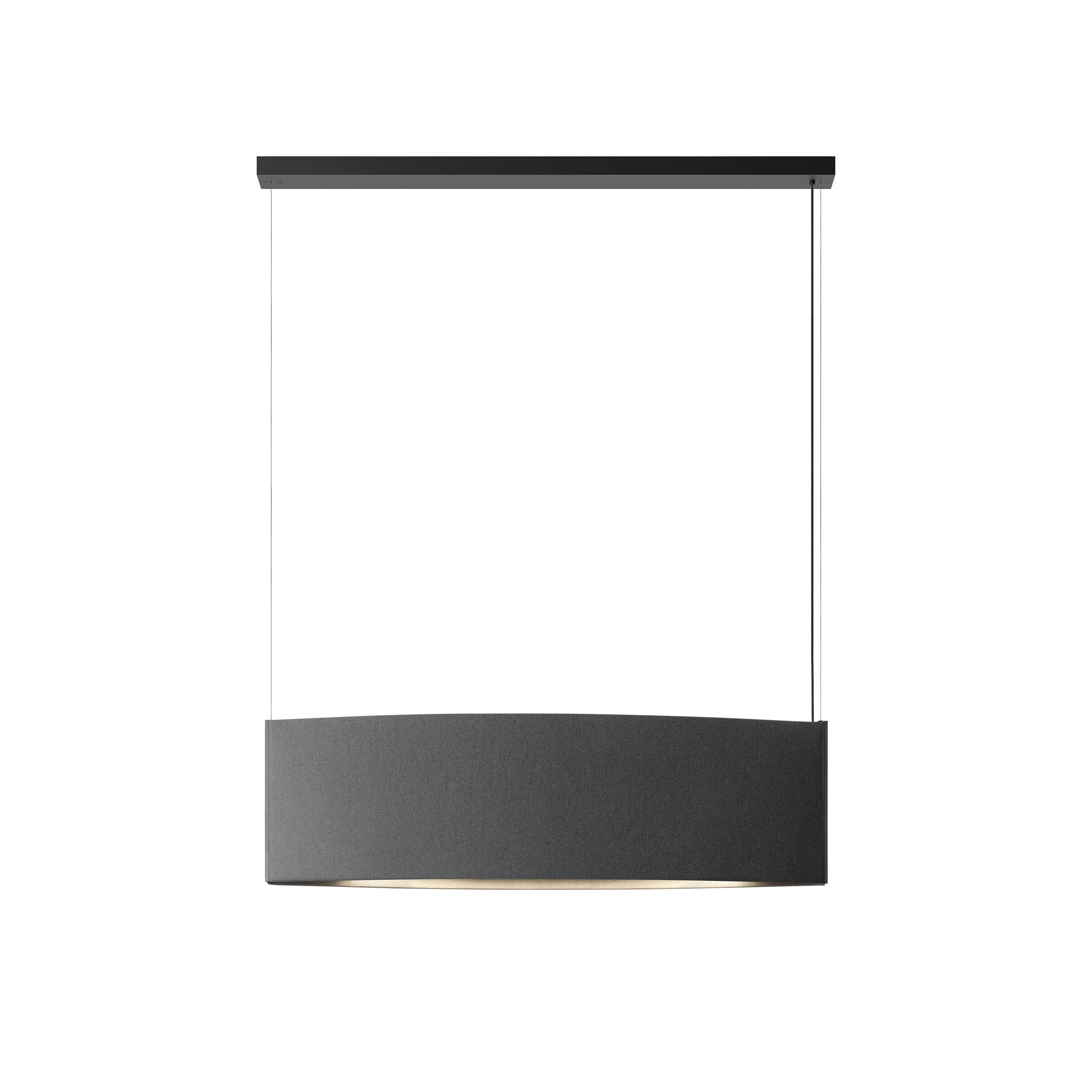 Bover Noren S/123 Narrow 123cm Linear Acoustic Pendant - Dark Grey