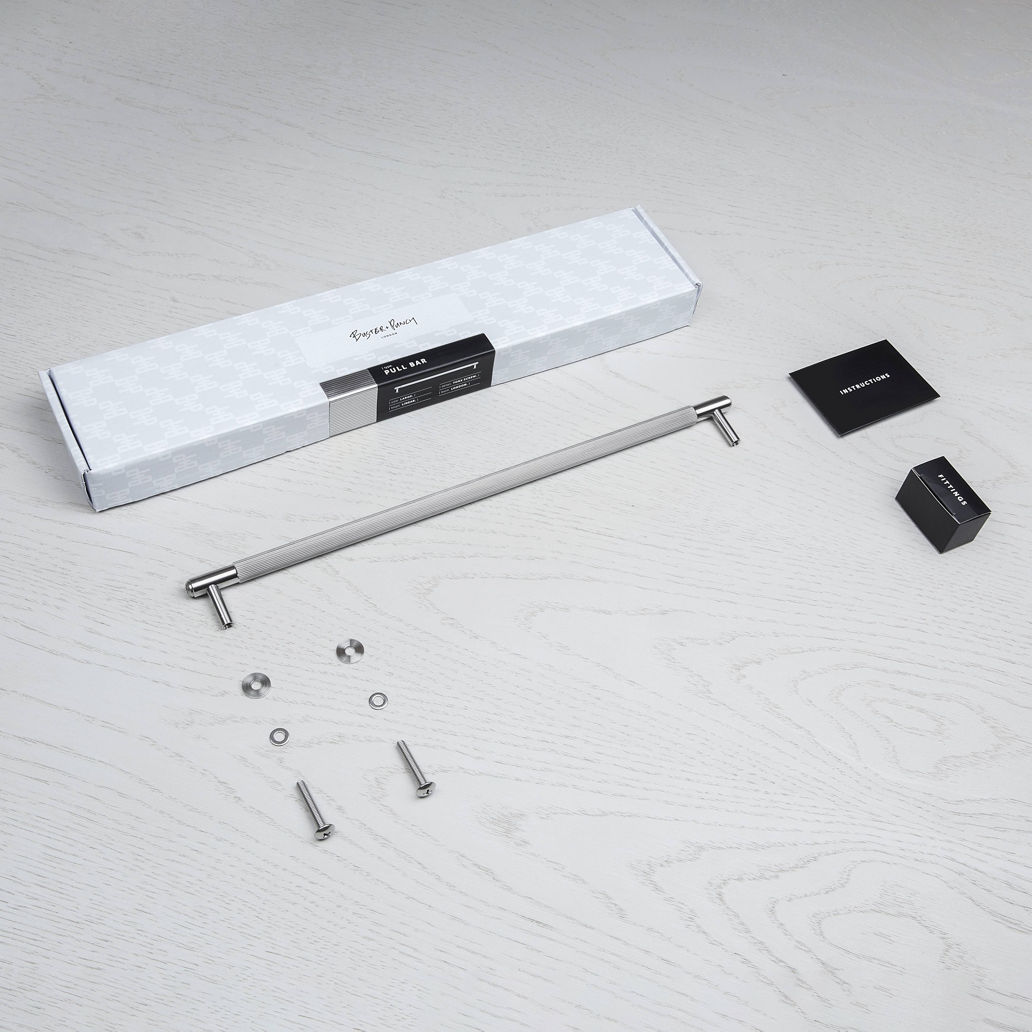 Buster + Punch Pull Bar - Linear Knurl - Large