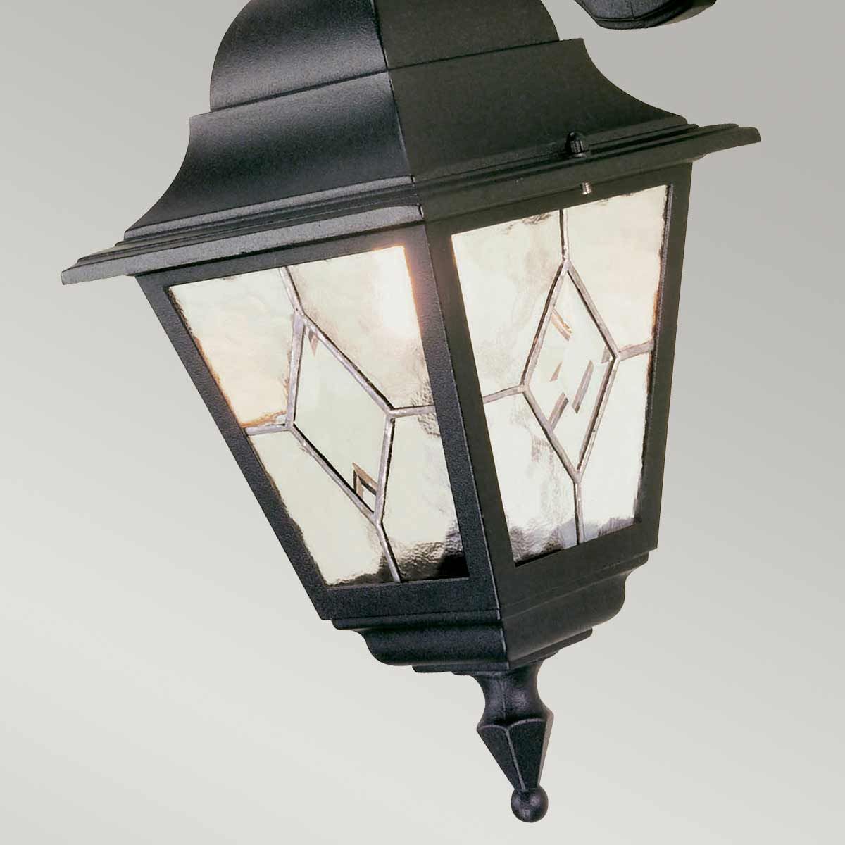 Elstead Norfolk Single Down Wall Lantern - Black