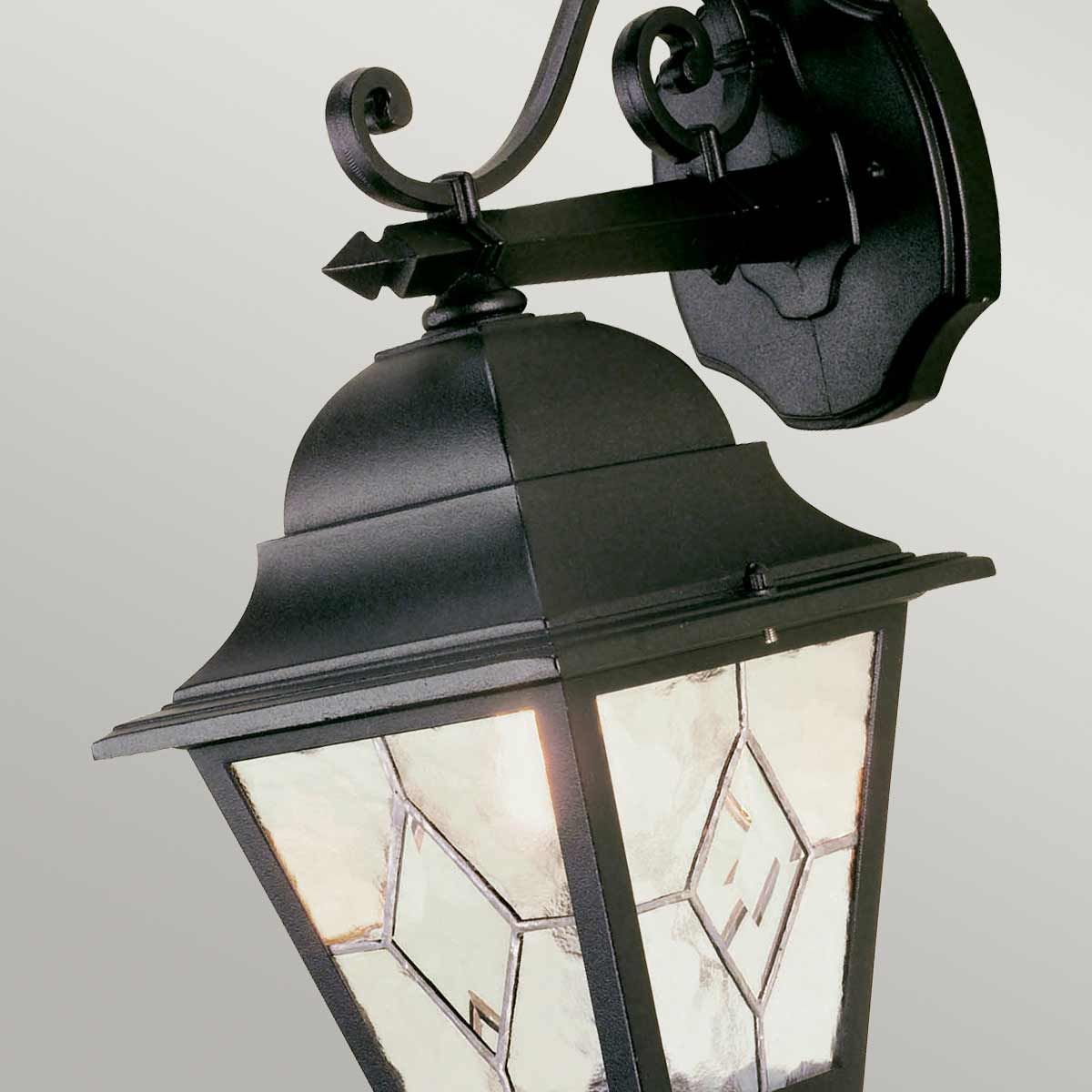 Elstead Norfolk Single Down Wall Lantern - Black