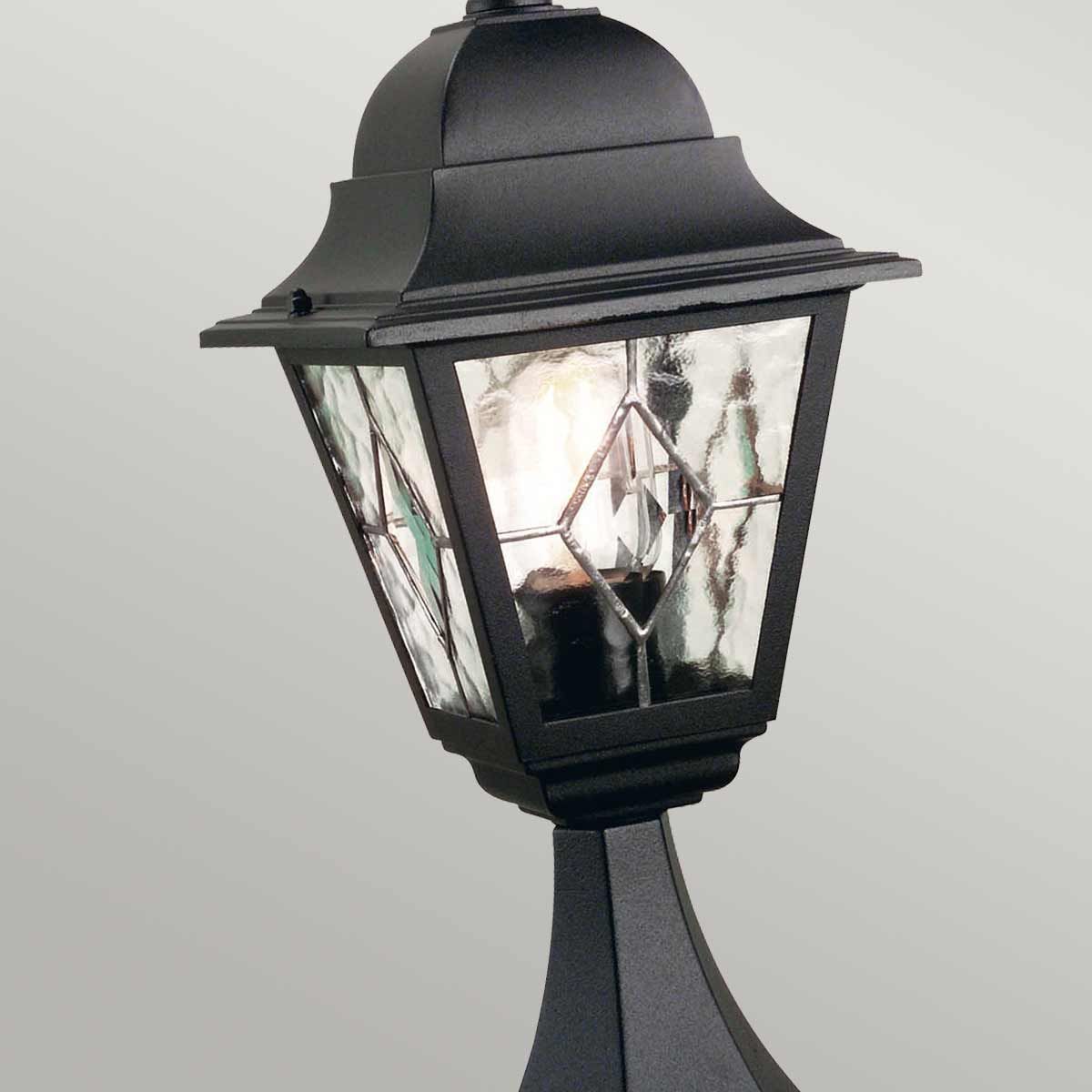 Elstead Norfolk Single Pedestal Lantern - Black