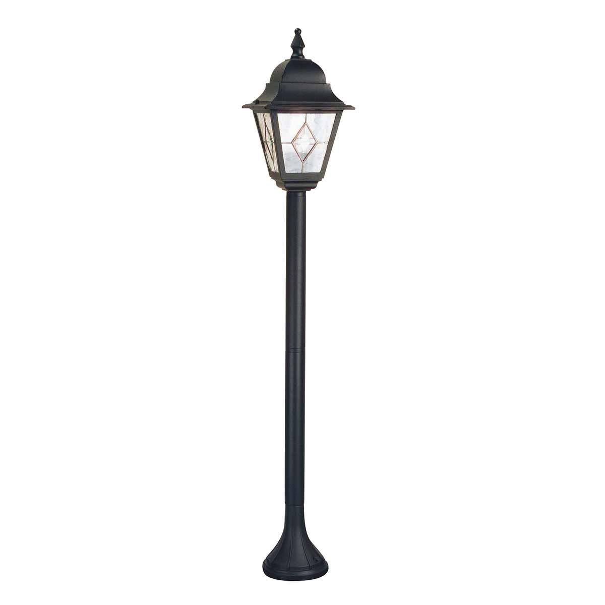 Elstead Norfolk Single Pillar Lantern - Black