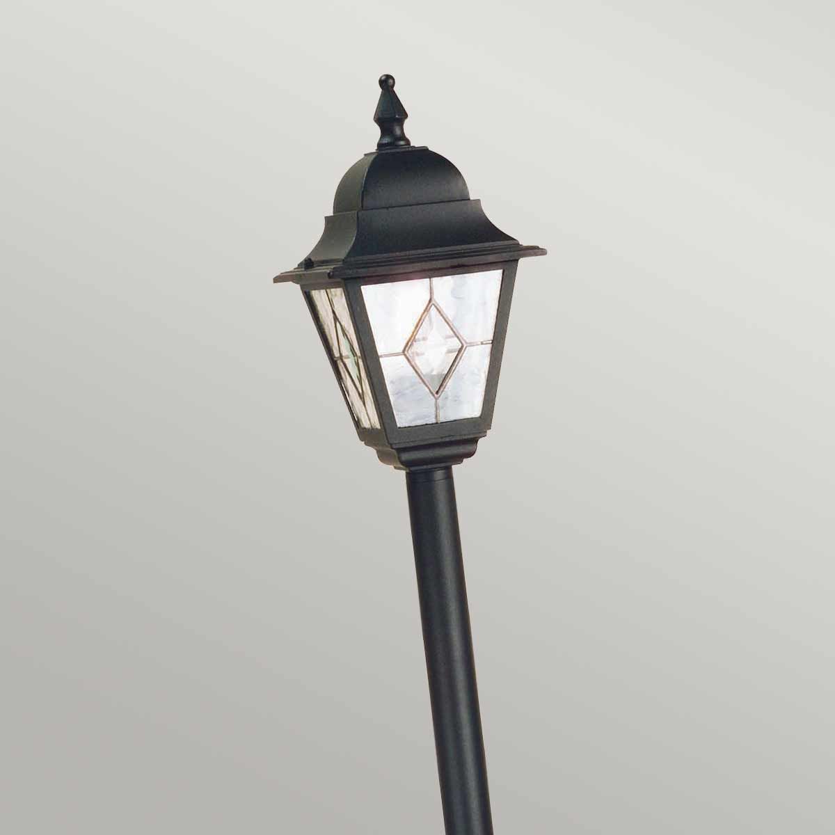 Elstead Norfolk Single Pillar Lantern - Black