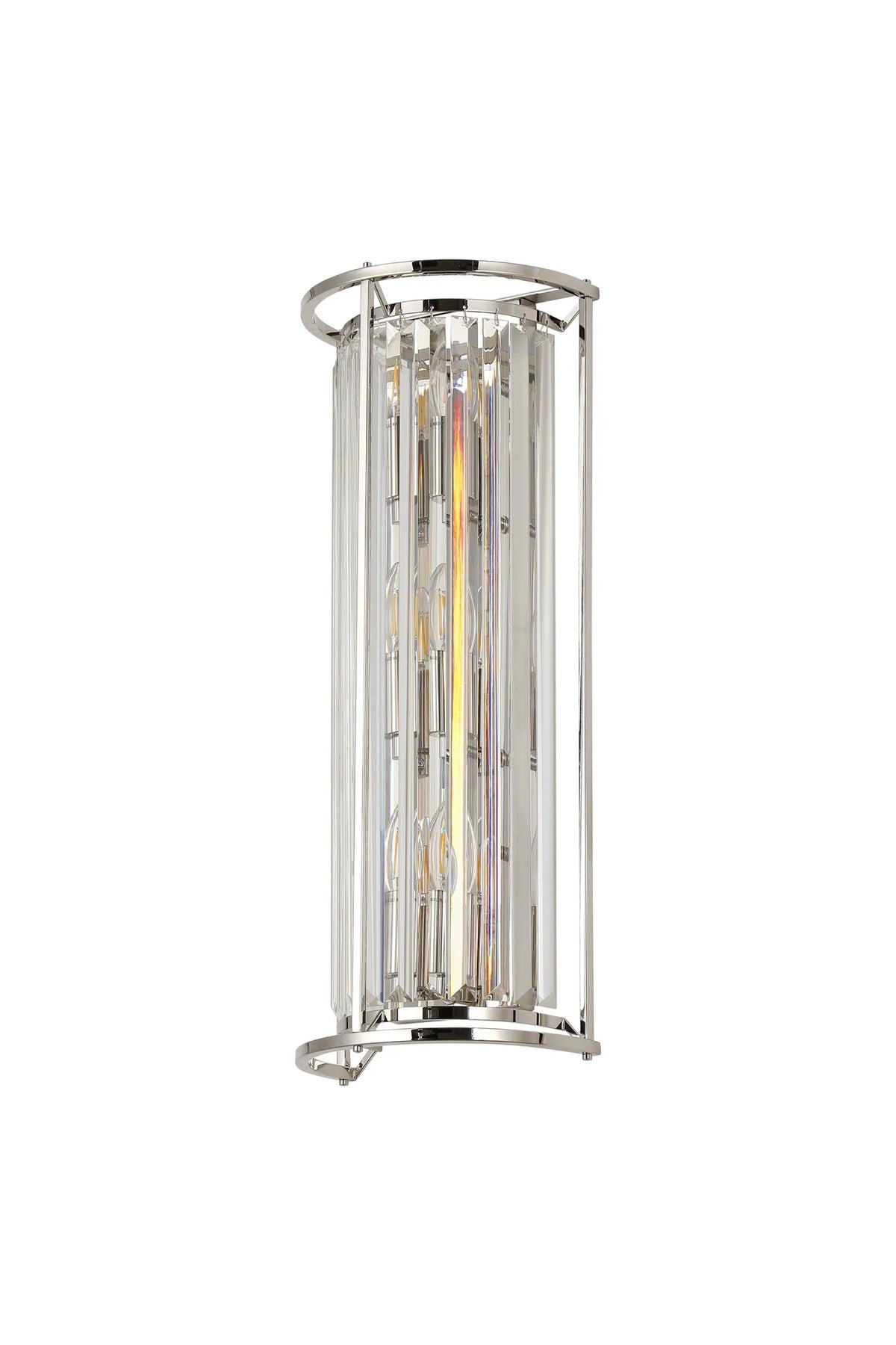 Fabula Oakhurst Tall Lamp Wall Light – 23 cm – Polished Nickel & Clear Crystal