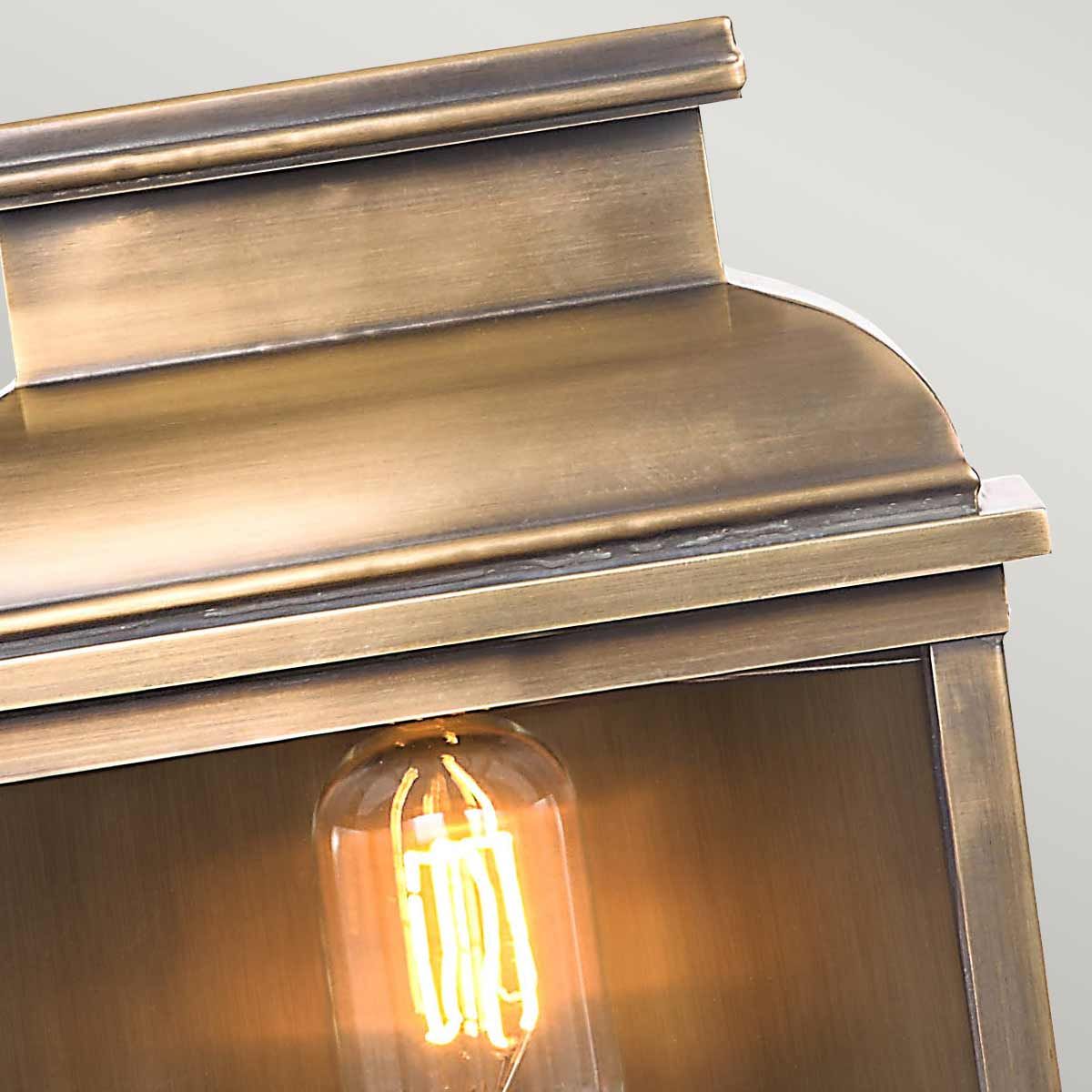 Elstead Old Bailey Single Wall Lantern - Aged Brass