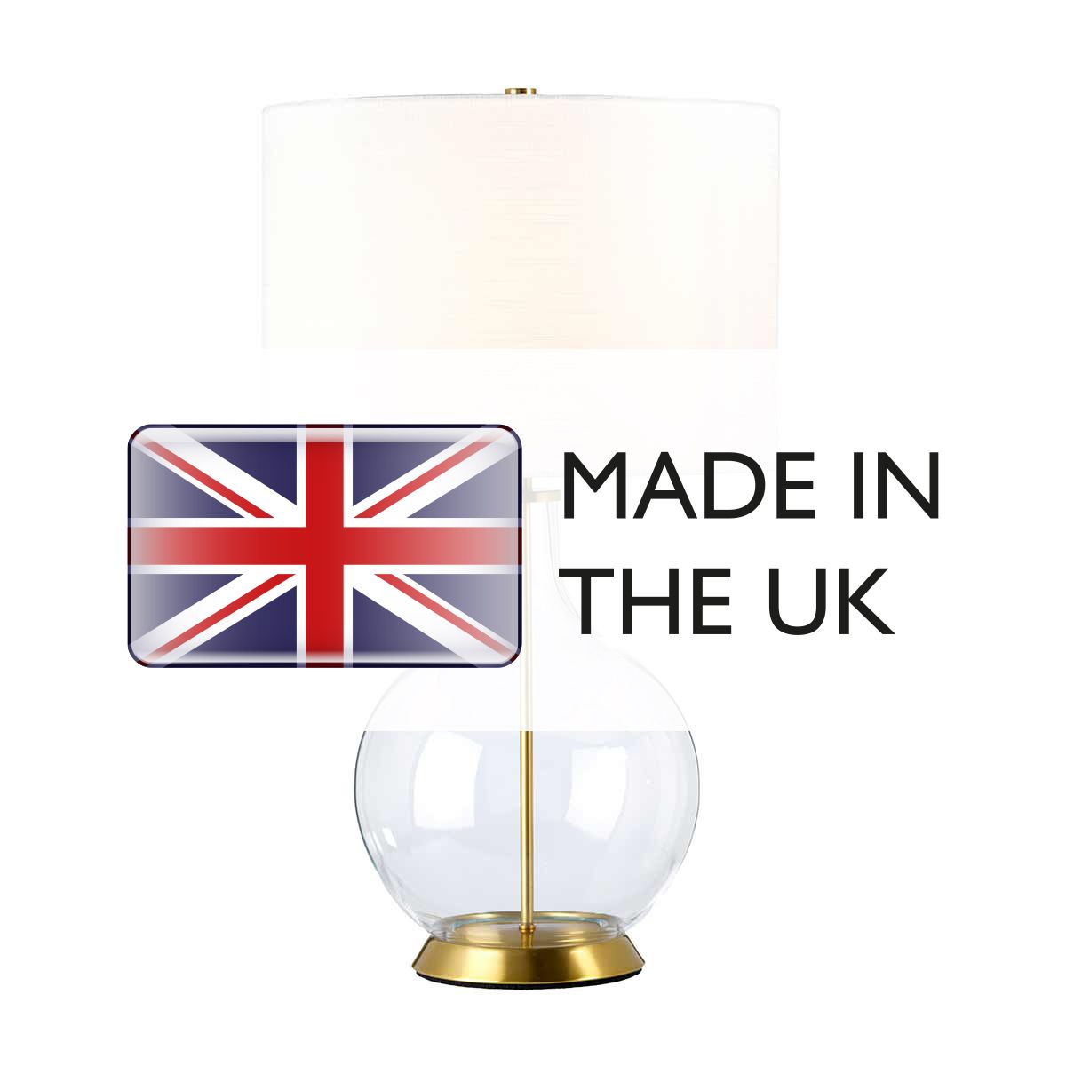 Elstead Orb Single Table Lamp - Aged Brass & White Shade