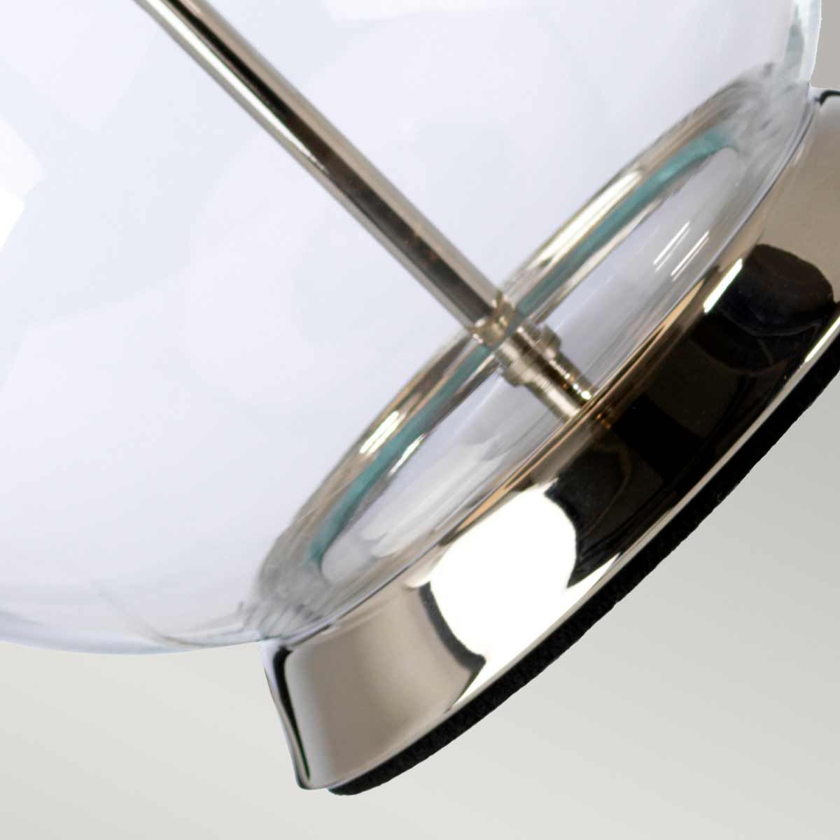 Elstead Orb Single Table Lamp - Polished Nickel & Black Shade