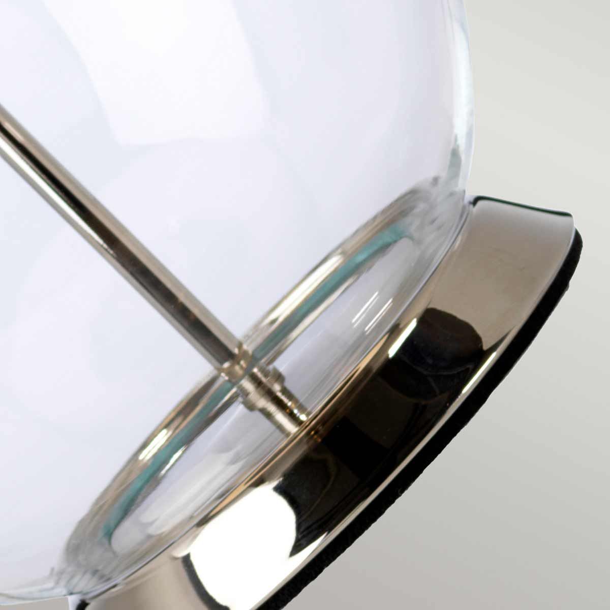 Elstead Orb Single Table Lamp - Polished Nickel & White Shade
