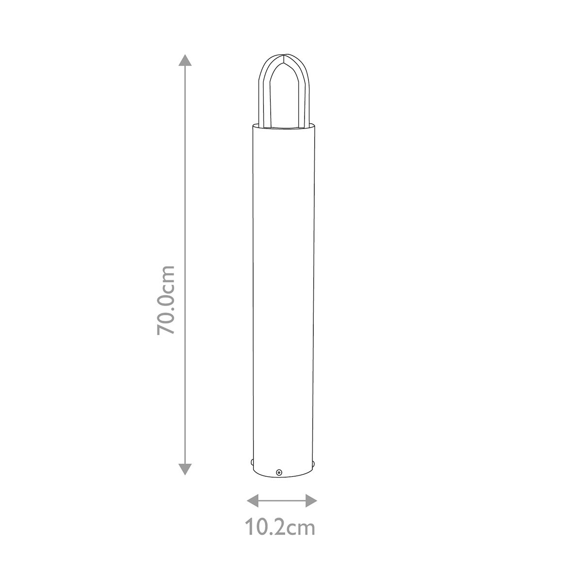 Elstead Paignton Single Bollard 700mm - Antique Brass