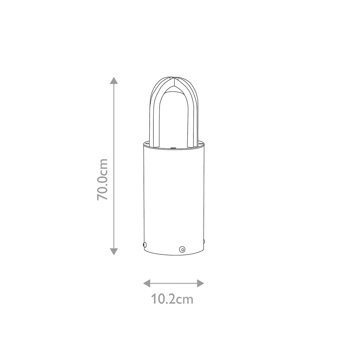 Elstead Paignton Single Bollard 300mm - Stainless Steel