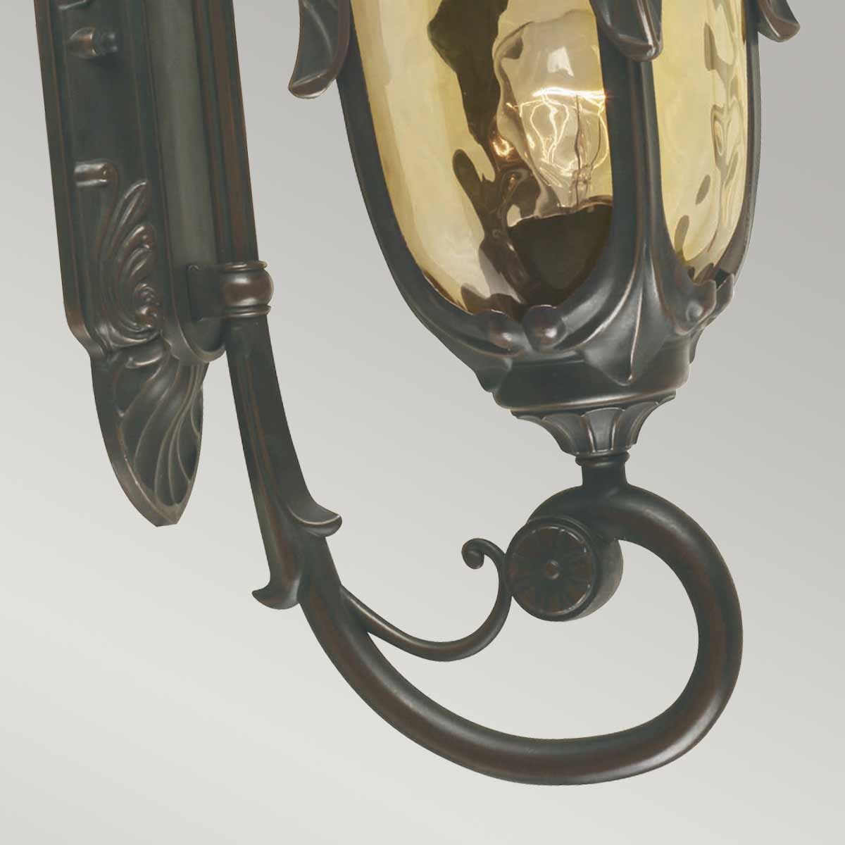 Elstead Philadelphia Single Medium Wall Up Lantern - Old Bronze