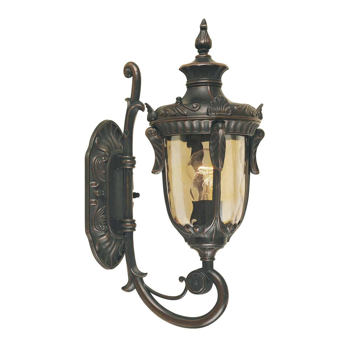 Elstead Philadelphia Single Small Wall Up Lantern - Old Bronze