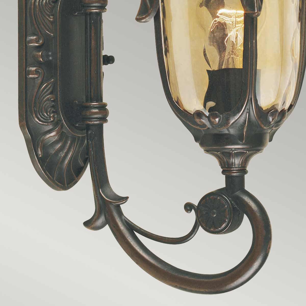 Elstead Philadelphia Single Small Wall Up Lantern - Old Bronze