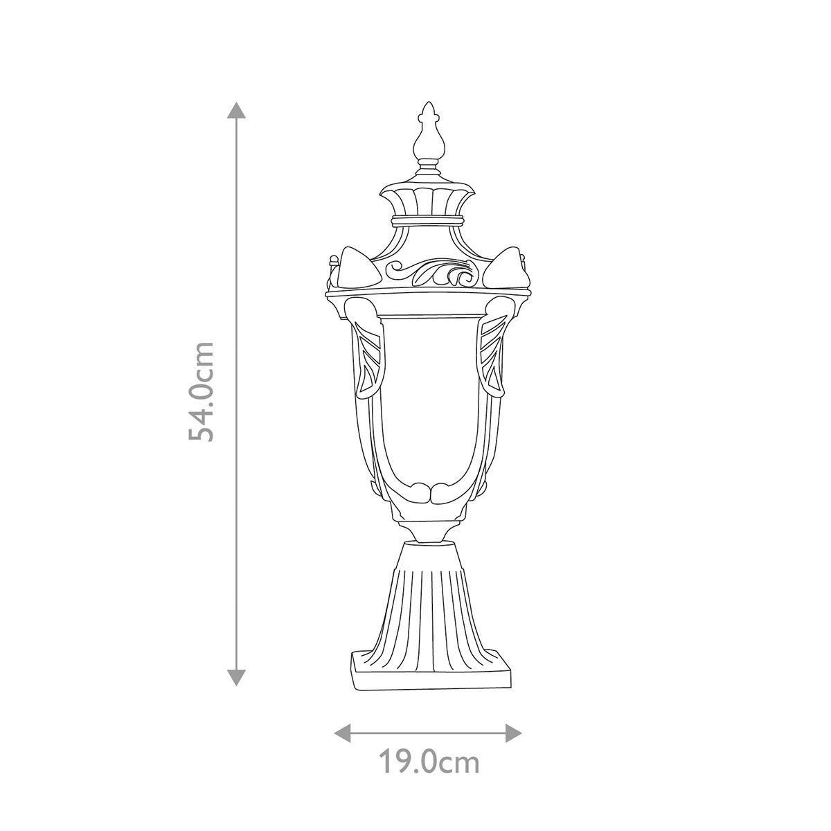 Elstead Philadelphia Single Medium Pedestal - Old Bronze