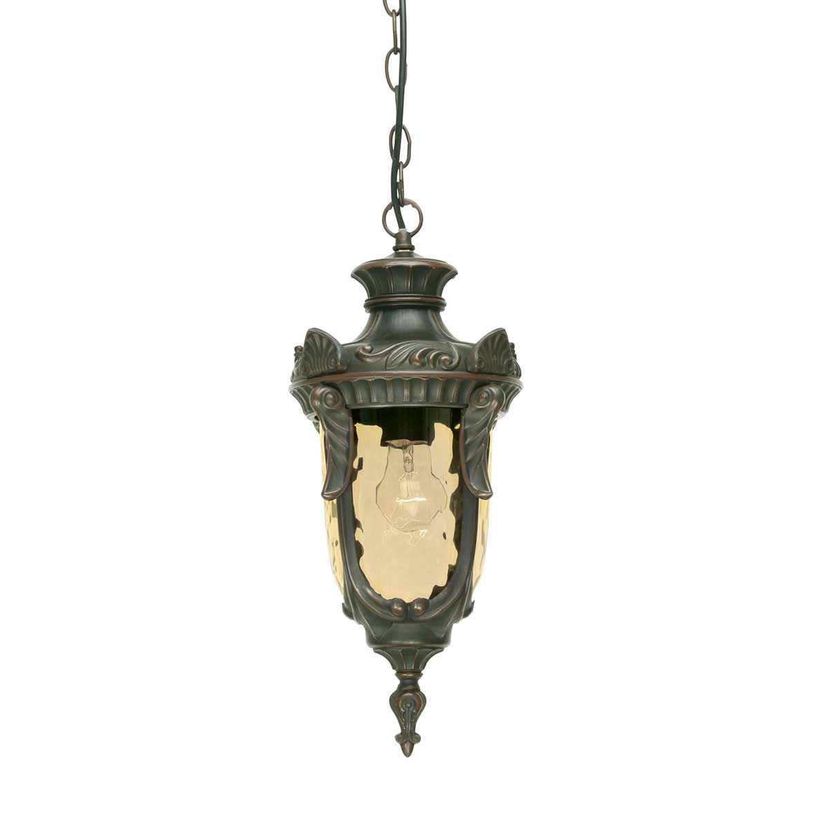 Elstead Philadelphia Single Medium Chain Lantern - Old Bronze