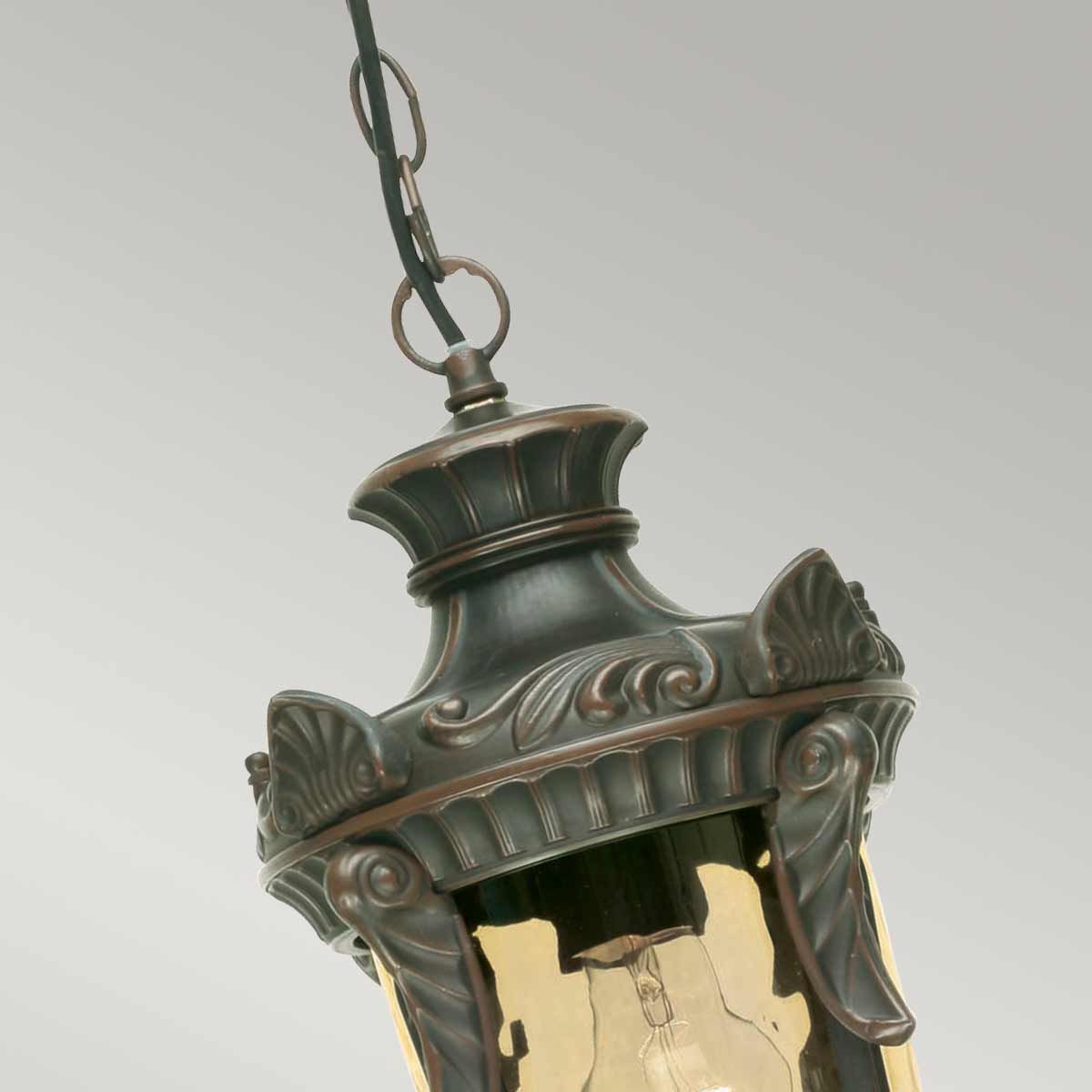 Elstead Philadelphia Single Medium Chain Lantern - Old Bronze