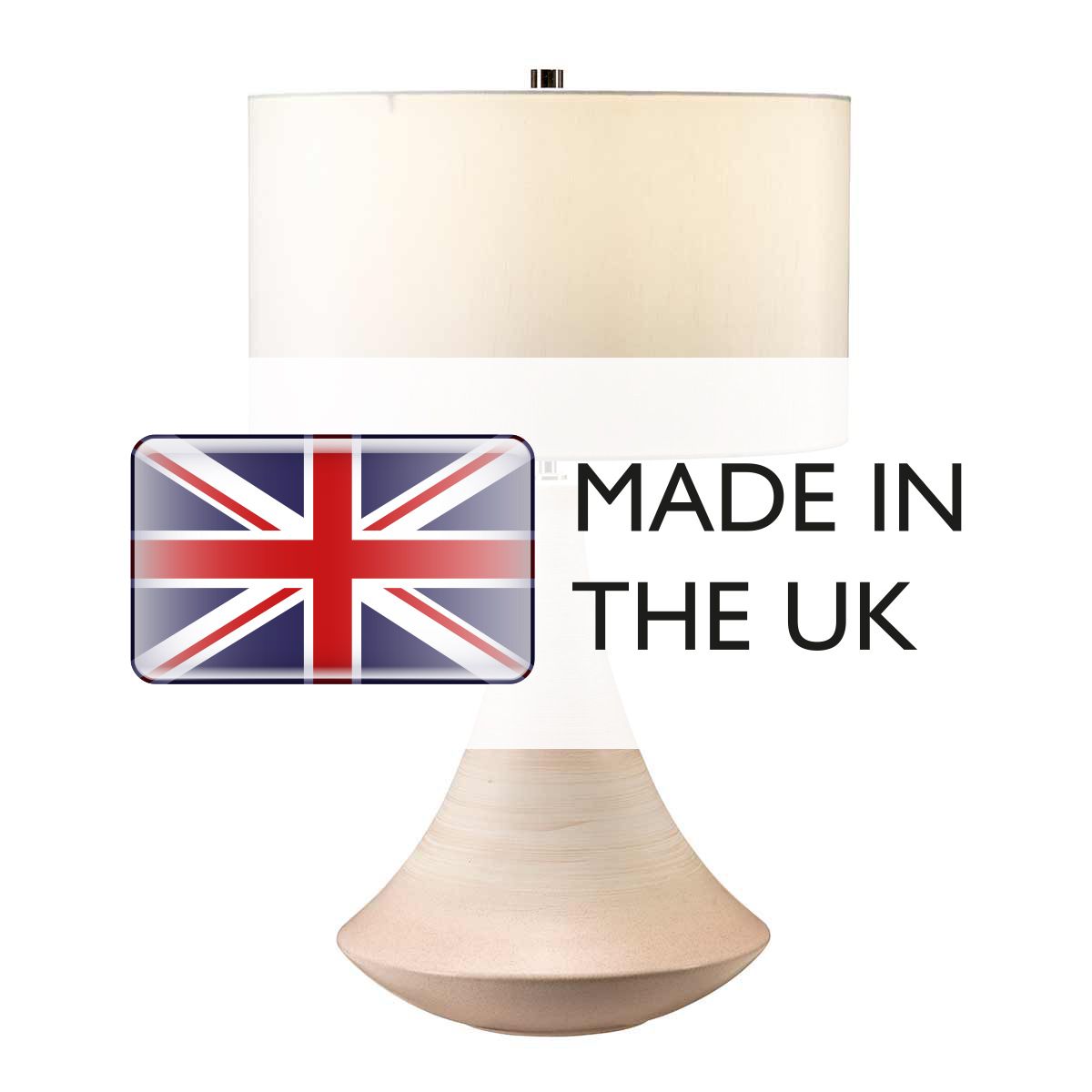 Elstead Pinner Single Table Lamp - Subtle Pink & Matt Cream