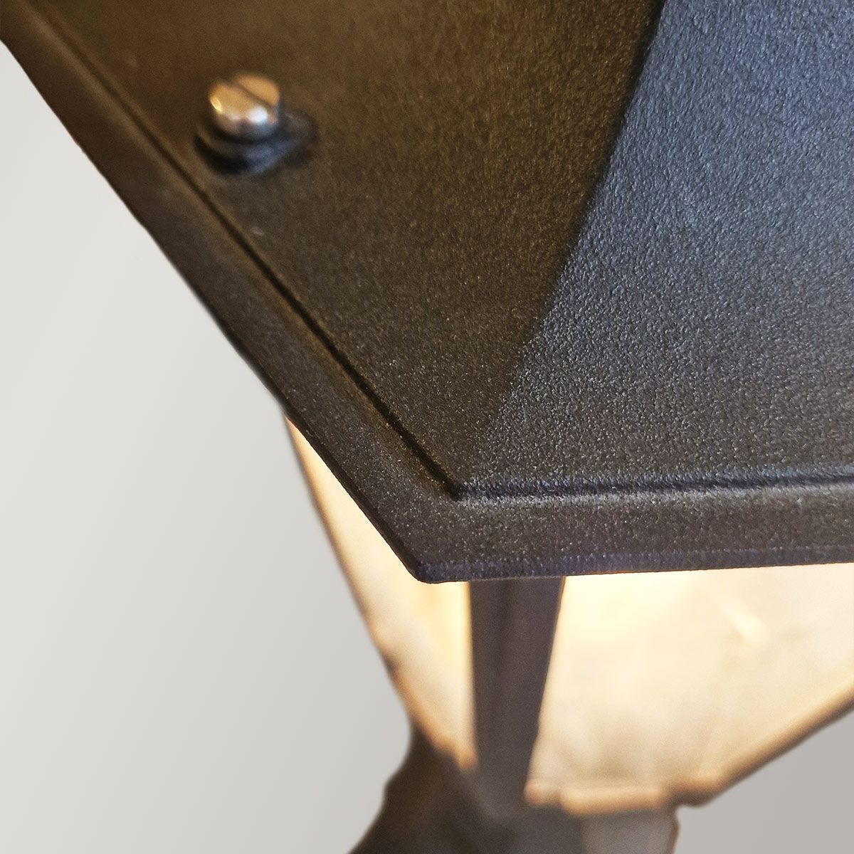 Elstead Parish Single Pedestal Lantern - Black