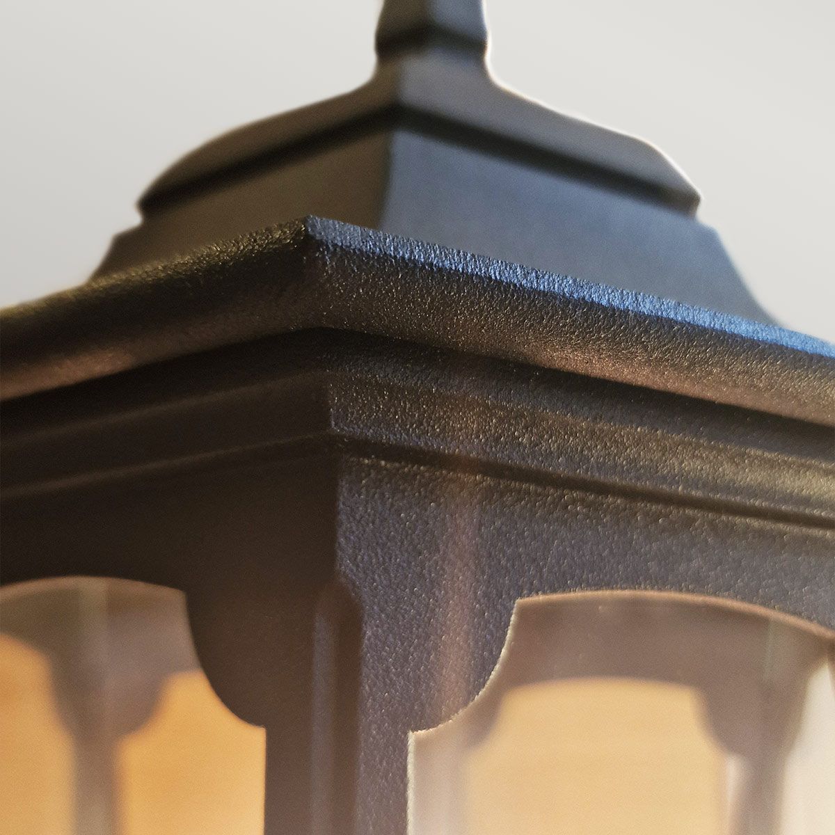 Elstead Parish Single Pedestal Lantern - Black