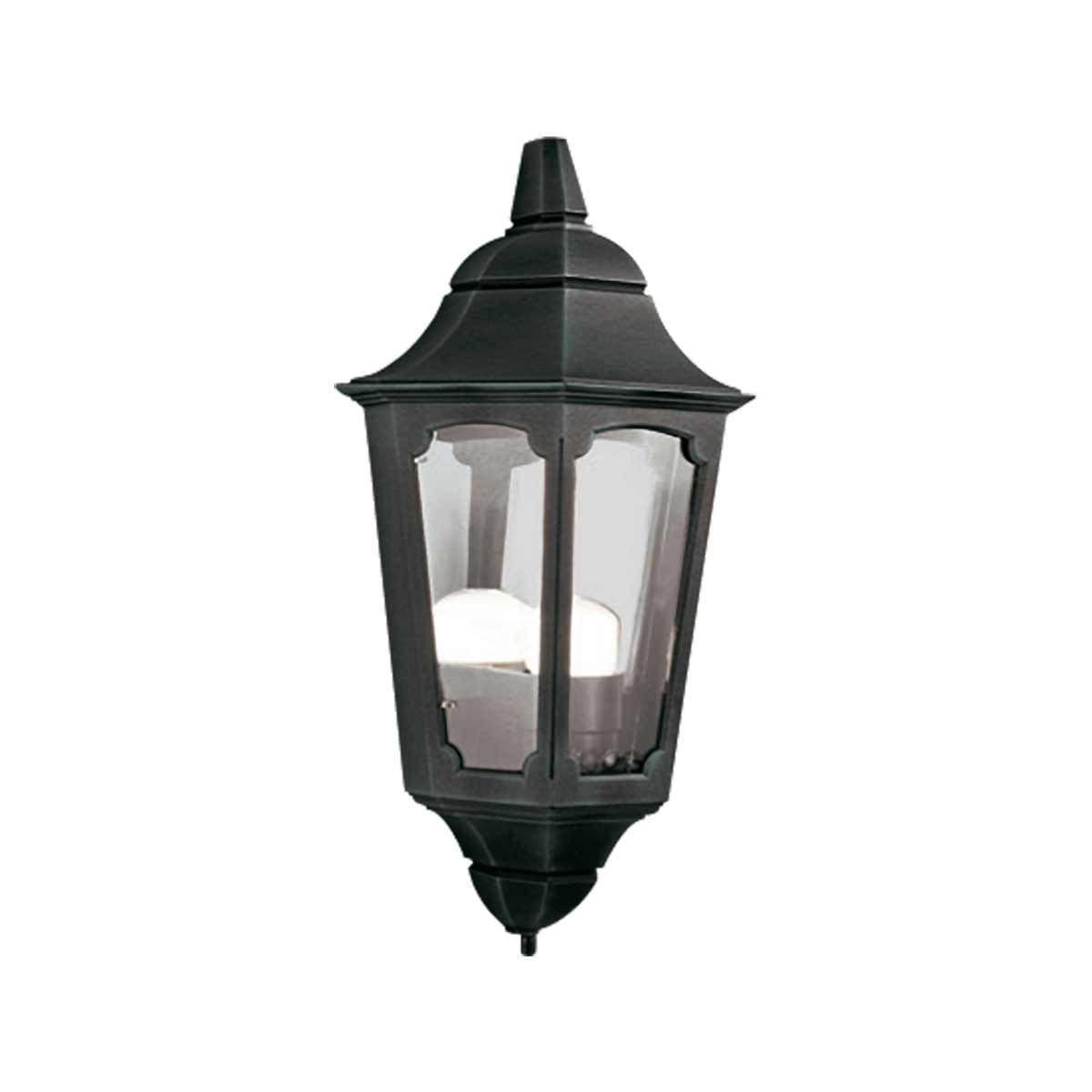 Elstead Parish Single Half Lantern - Black