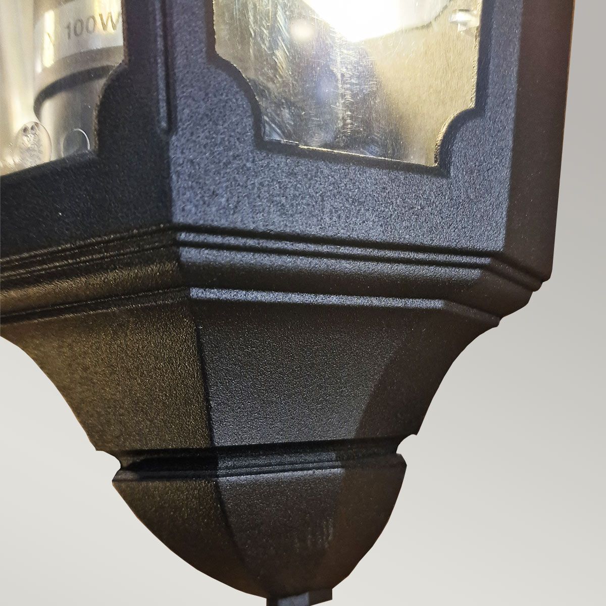 Elstead Parish Single Half Lantern - Black