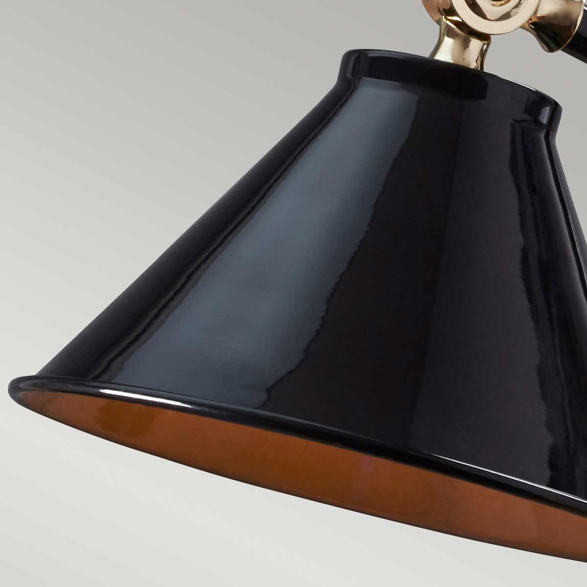 Elstead Provence Element Single Mini Table Lamp - Black & Polished Brass