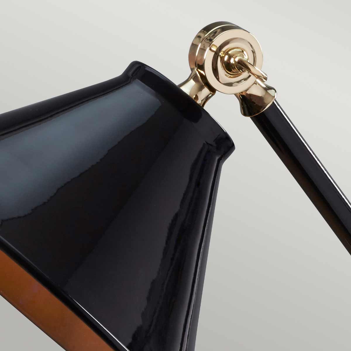 Elstead Provence Element Single Mini Table Lamp - Black & Polished Brass