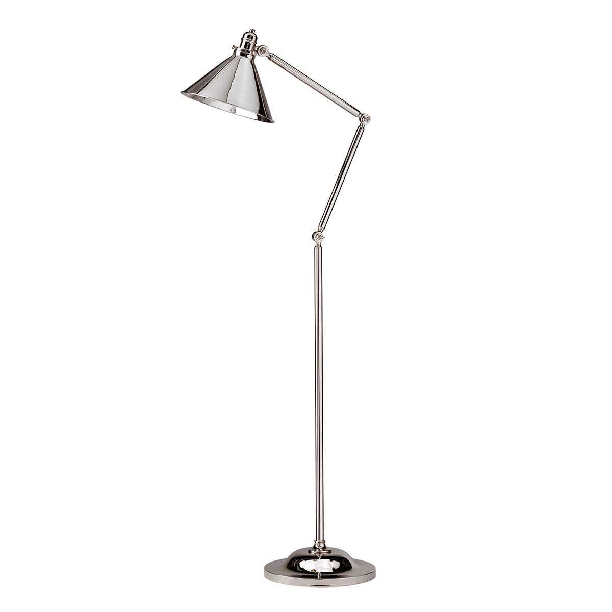 Elstead Provence Single Floor Lamp - Polished Nickel