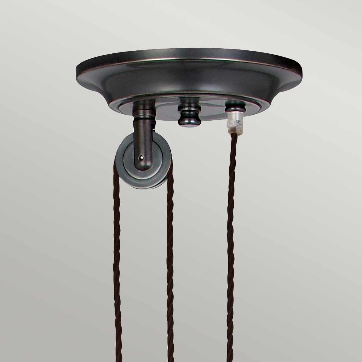 Elstead Provence Single Rise and Fall Pendant - Old Bronze