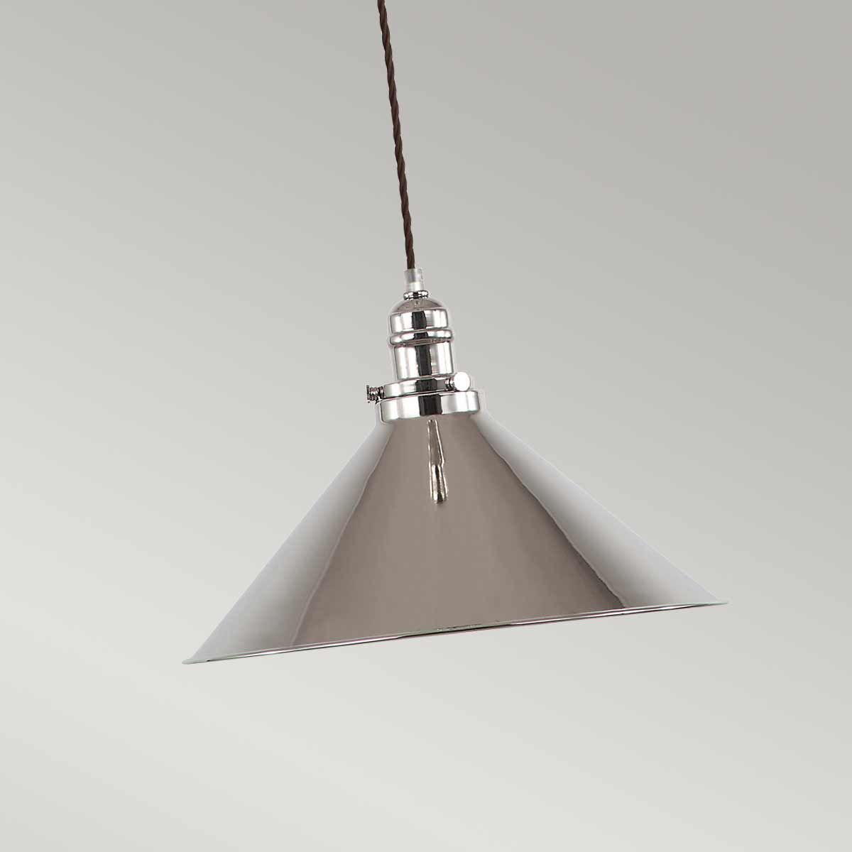 Elstead Provence Single Pendant - Polished Nickel