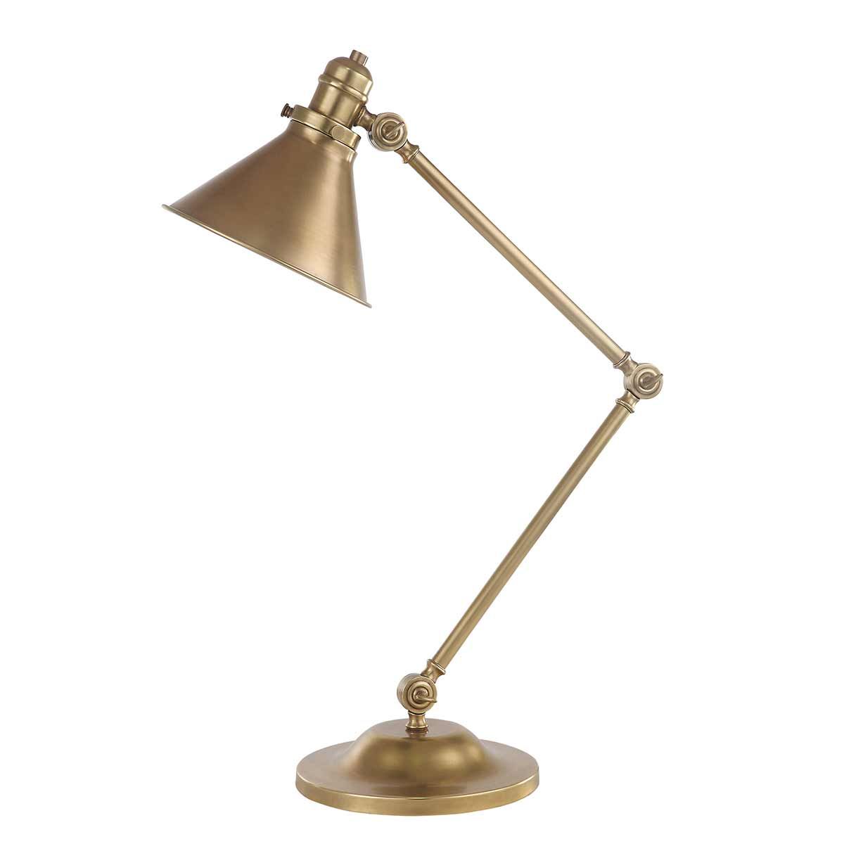 Elstead Provence Single Table Lamp - Aged Brass