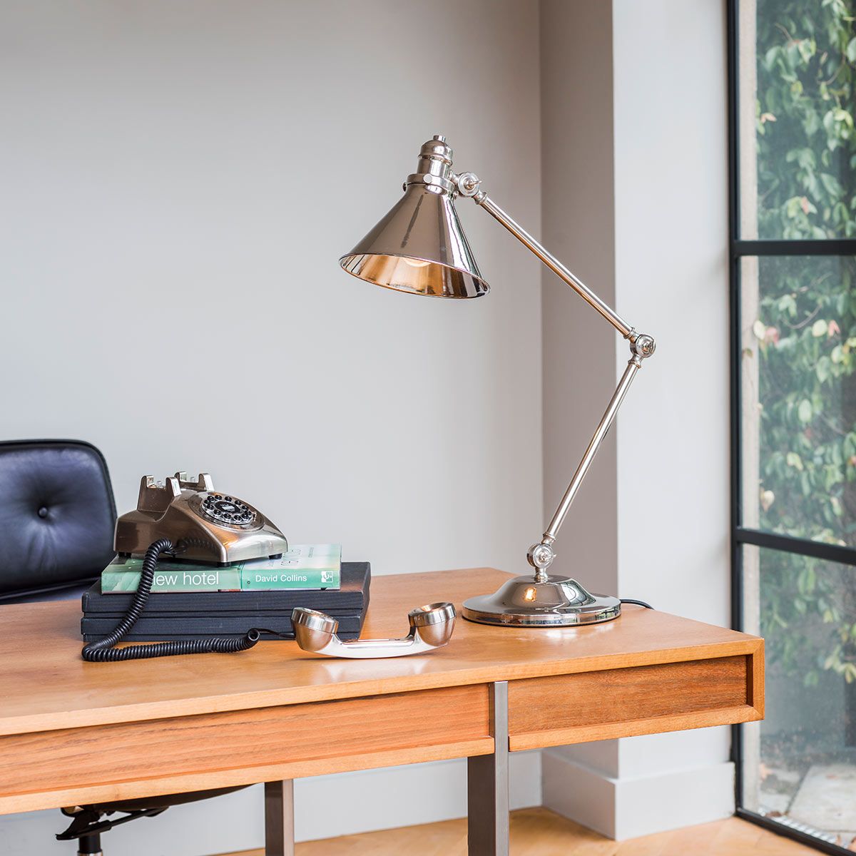 Elstead Provence Single Table Lamp - Polished Nickel