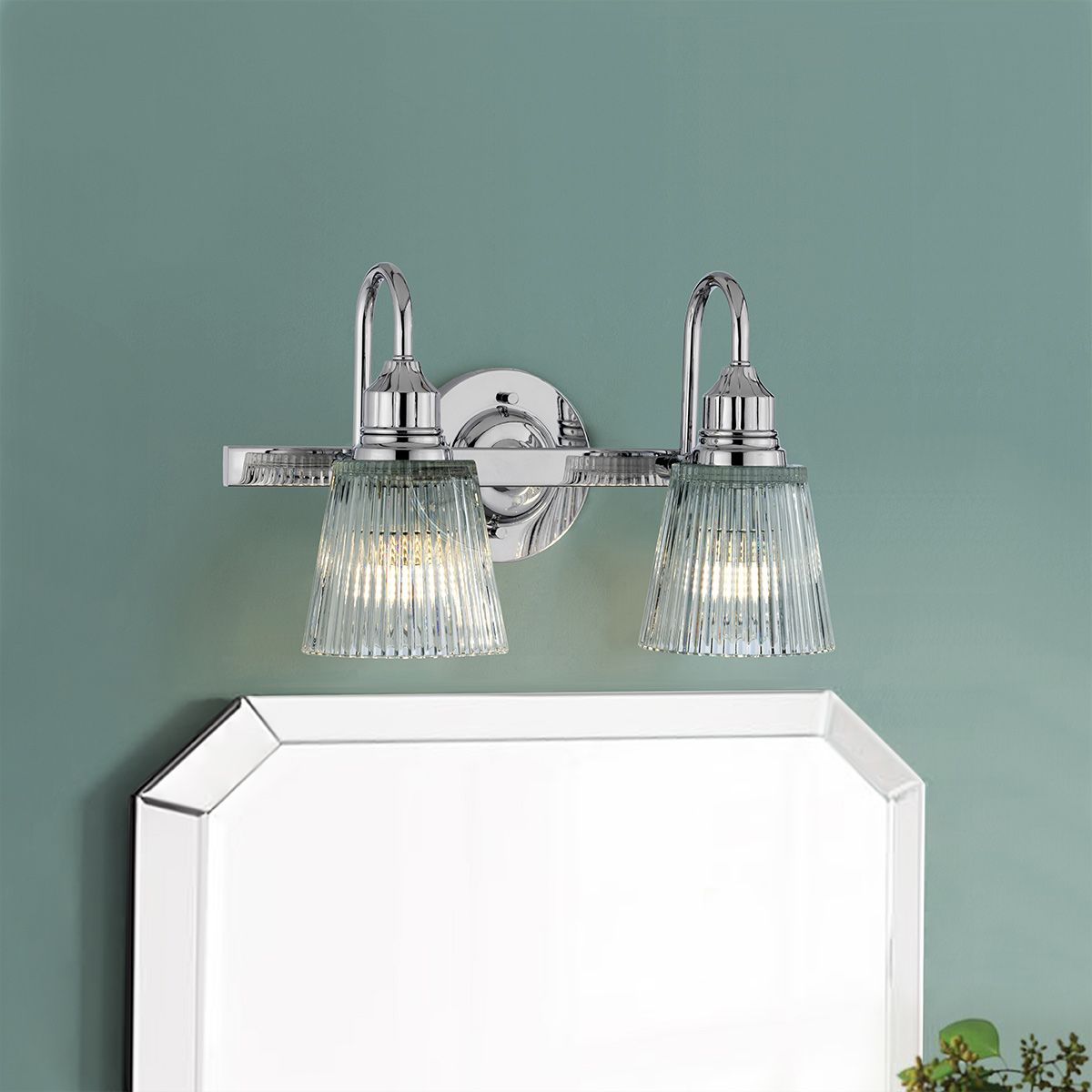 Quintiesse Addison 2 Light Bathroom Wall Light - Polished Chrome