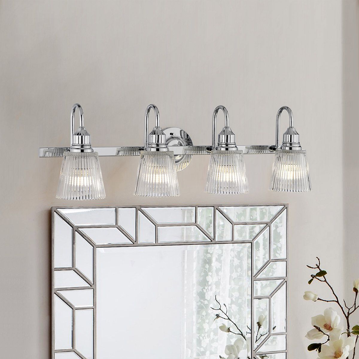 Quintiesse Addison 4 Light Bathroom Wall Light - Polished Chrome