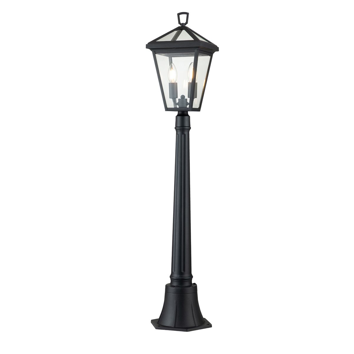 Quintiesse Alford Place 2 Light Pillar Lantern - Museum Black
