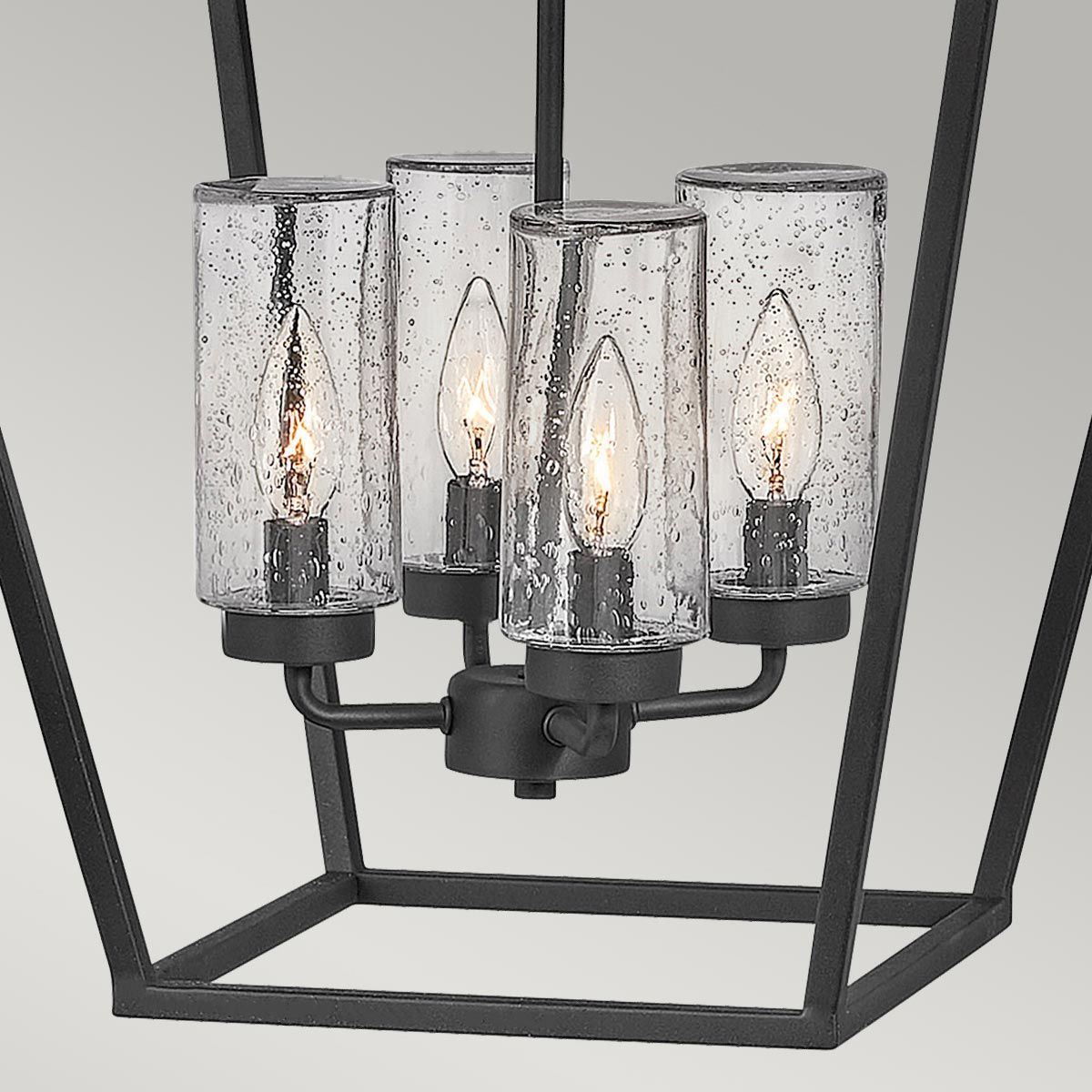 Quintiesse Alford Place 4 Light Outdoor Pendant - Museum Black