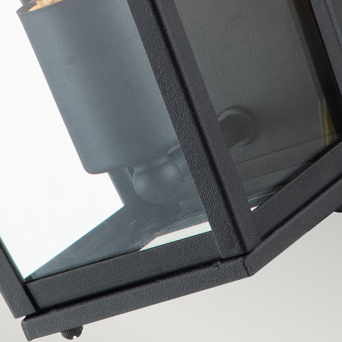 Quintiesse Alford Place Single Half Lantern - Museum Black