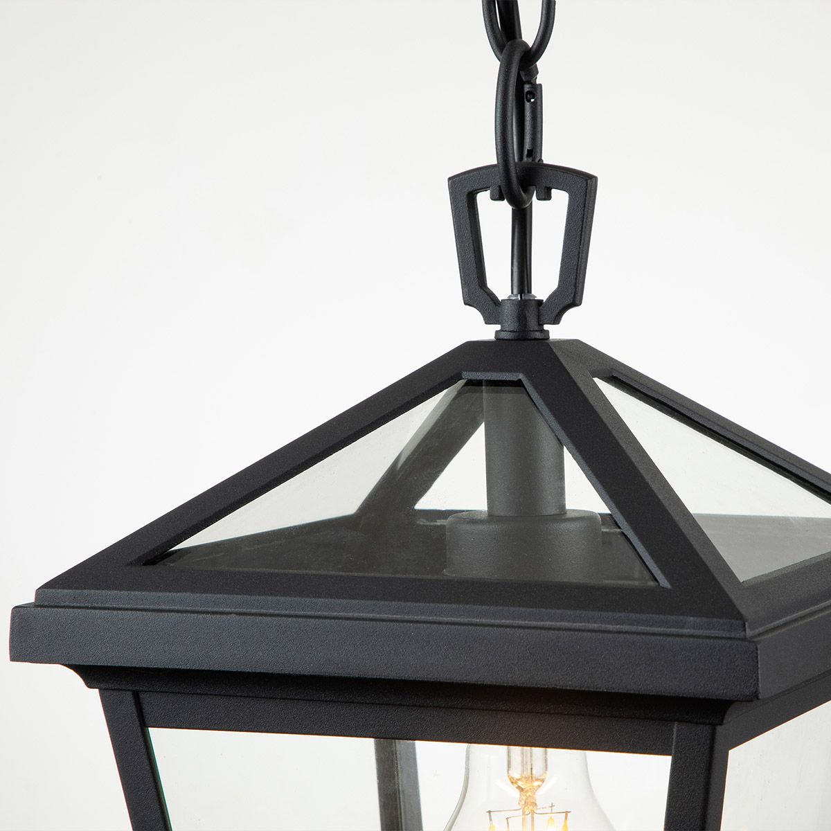 Quintiesse Alford Place Single Small Chain Lantern - Museum Black