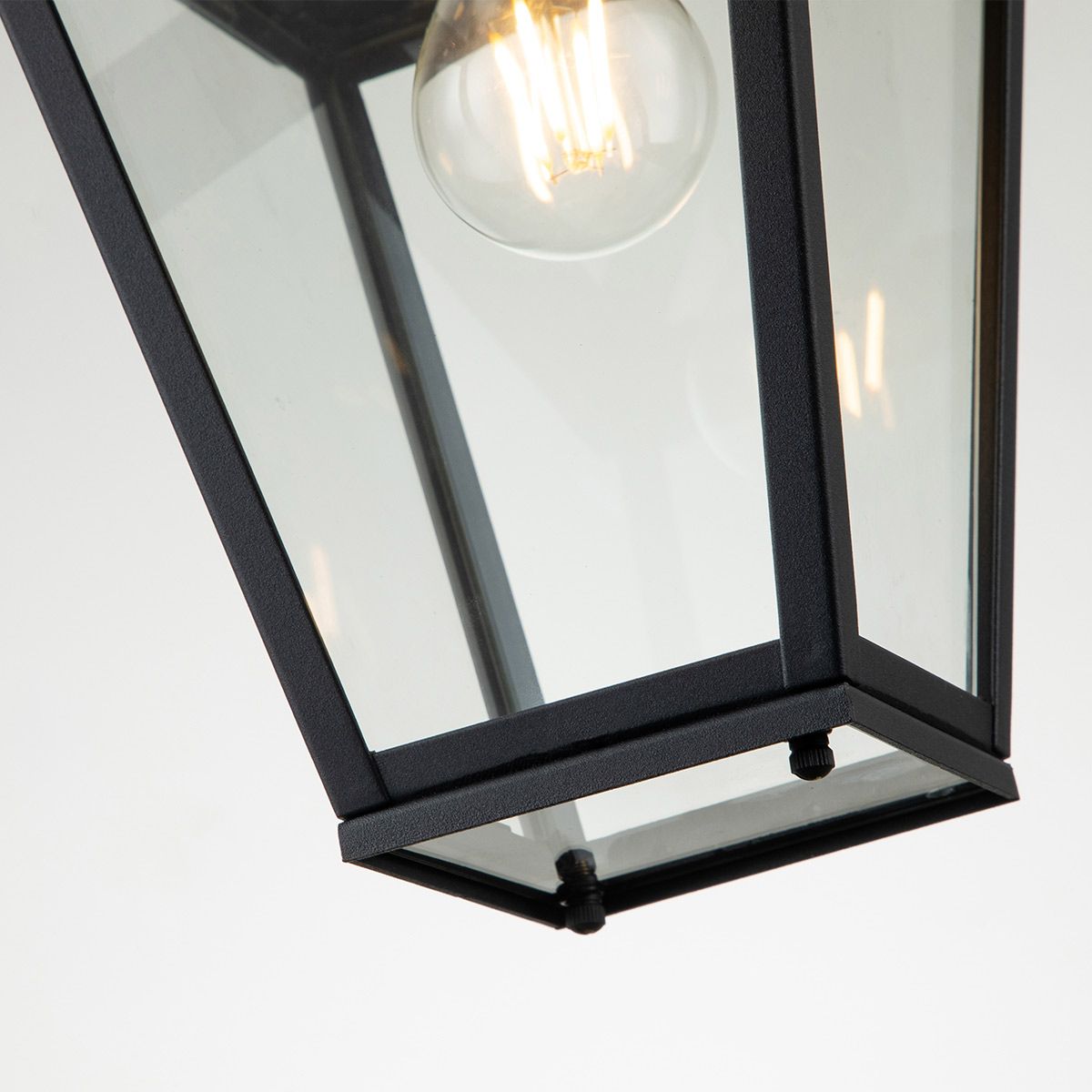 Quintiesse Alford Place Single Small Chain Lantern - Museum Black