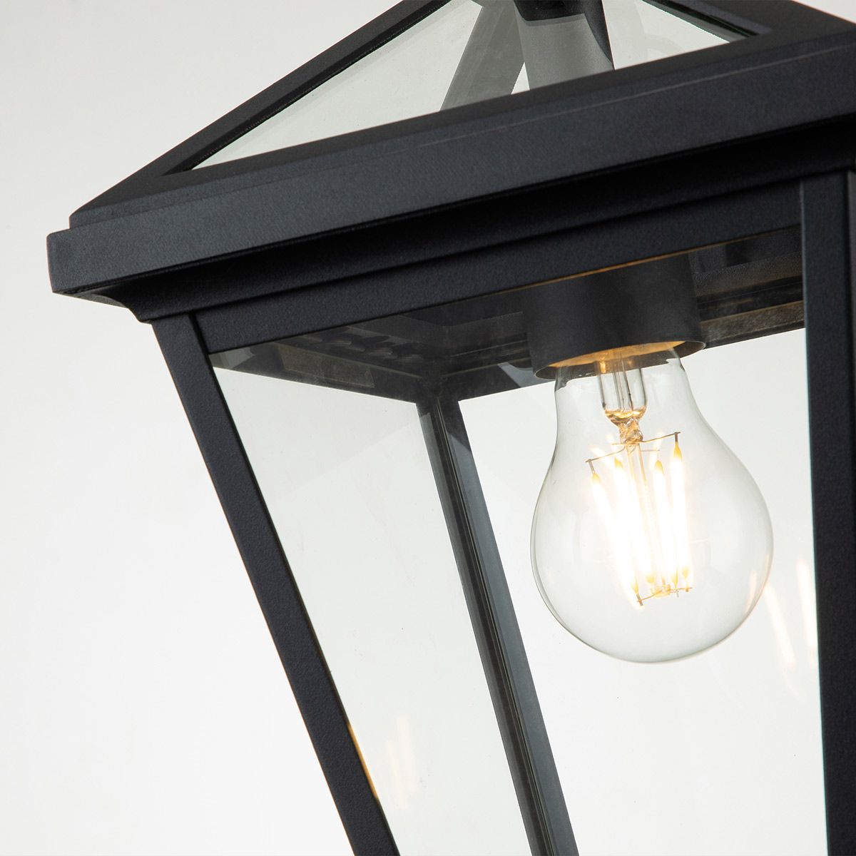 Quintiesse Alford Place Single Small Chain Lantern - Museum Black