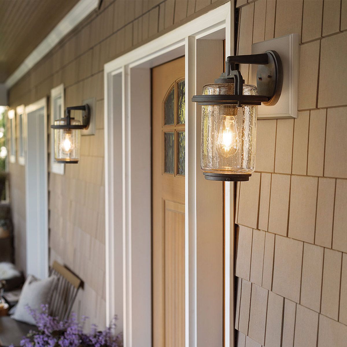 Quintiesse Andover Single Medium Wall Lantern - Weathered Zinc
