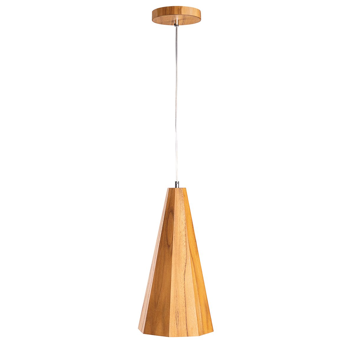 Quintiesse Angular Pendant Light - Teak Veneer