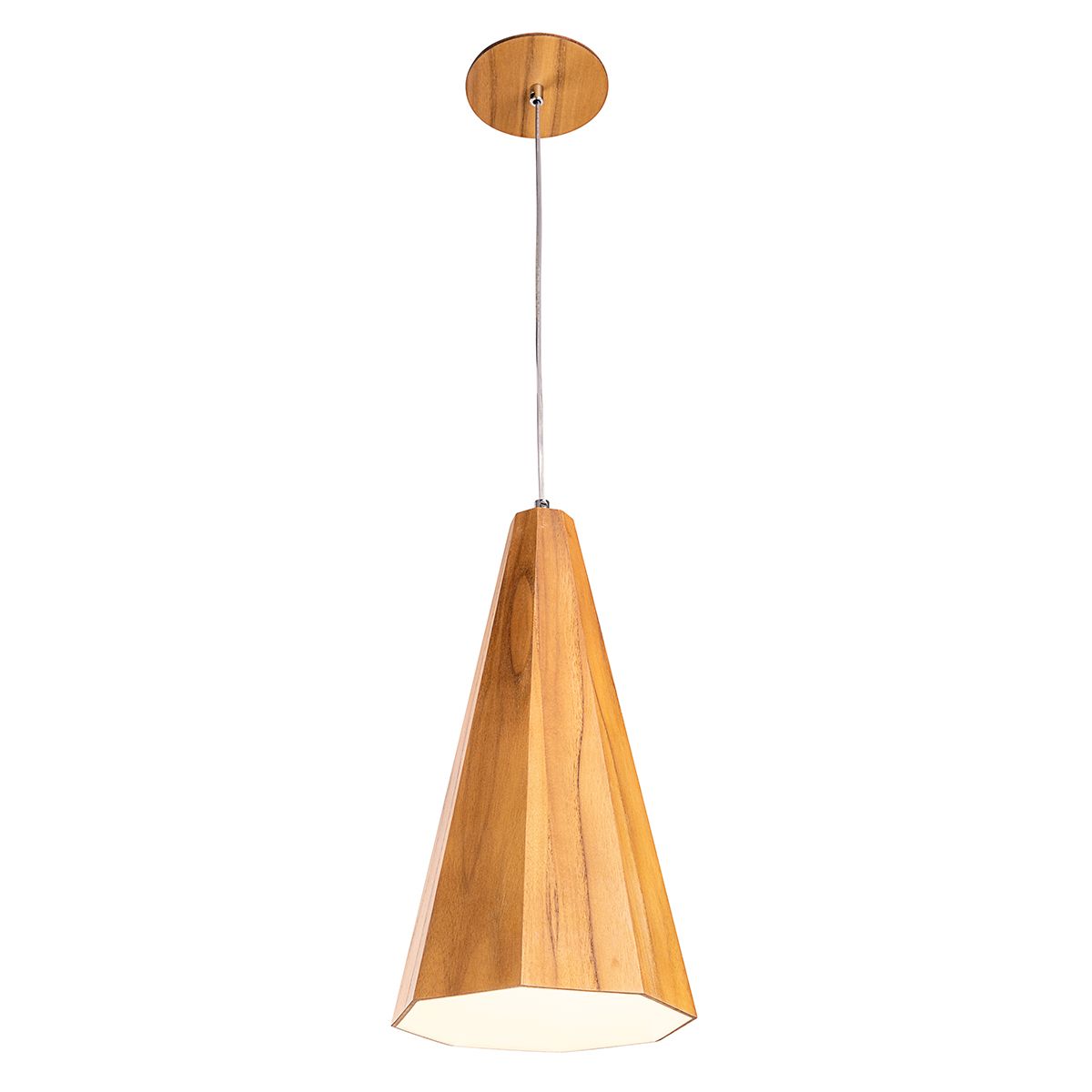 Quintiesse Angular Pendant Light - Teak Veneer